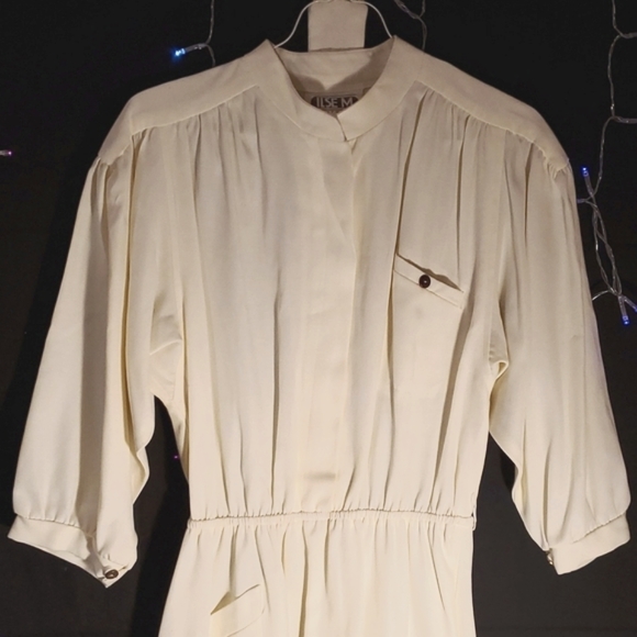 Vintage Ilse M white dress size 8 - Picture 1 of 4